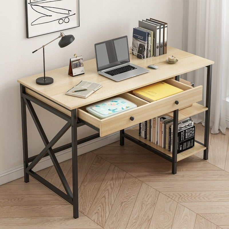 Masă pentru calculator - stejar deschis, stil scandinav clasic, 120 cm