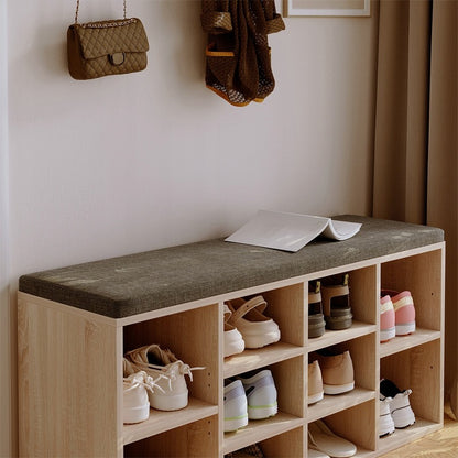 Dulap pentru pantofi cu scaun, bancă modernă din stejar Sonoma, 104 cm
