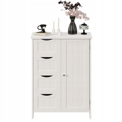Dulap, bibliotecă, comodă, baie, hol, mansardă, 3 sertare, alb, înălțime 80 cm