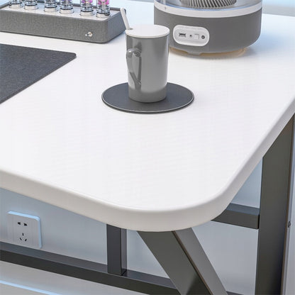 Birou alb modern pentru jocuri, pentru gameri, în stil loft, mare, 120 cm