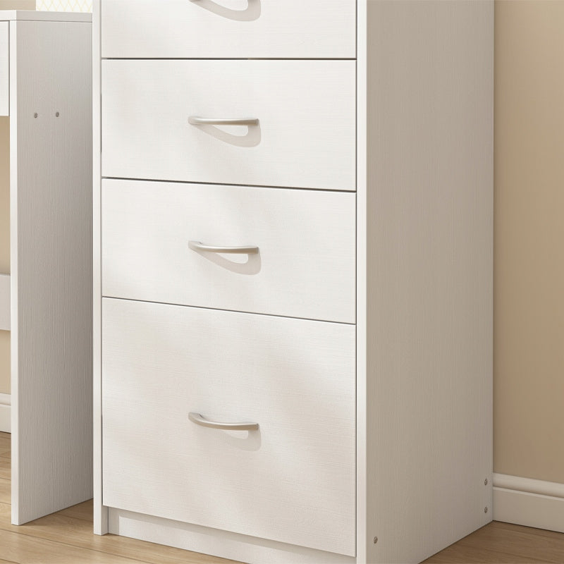 Raft modern cu 4 sertare stil loft comodă albă dulap mare de birou 85 cm