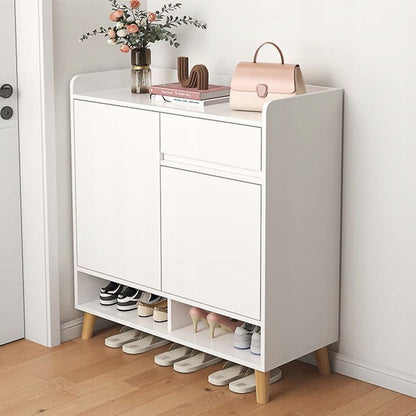 Comodă modernă albă cu spațiu amplu pentru depozitarea pantofilor, 60 cm, cu sertar