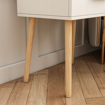 Noptieră albă cu sertar Scandinav loft dormitor glamour