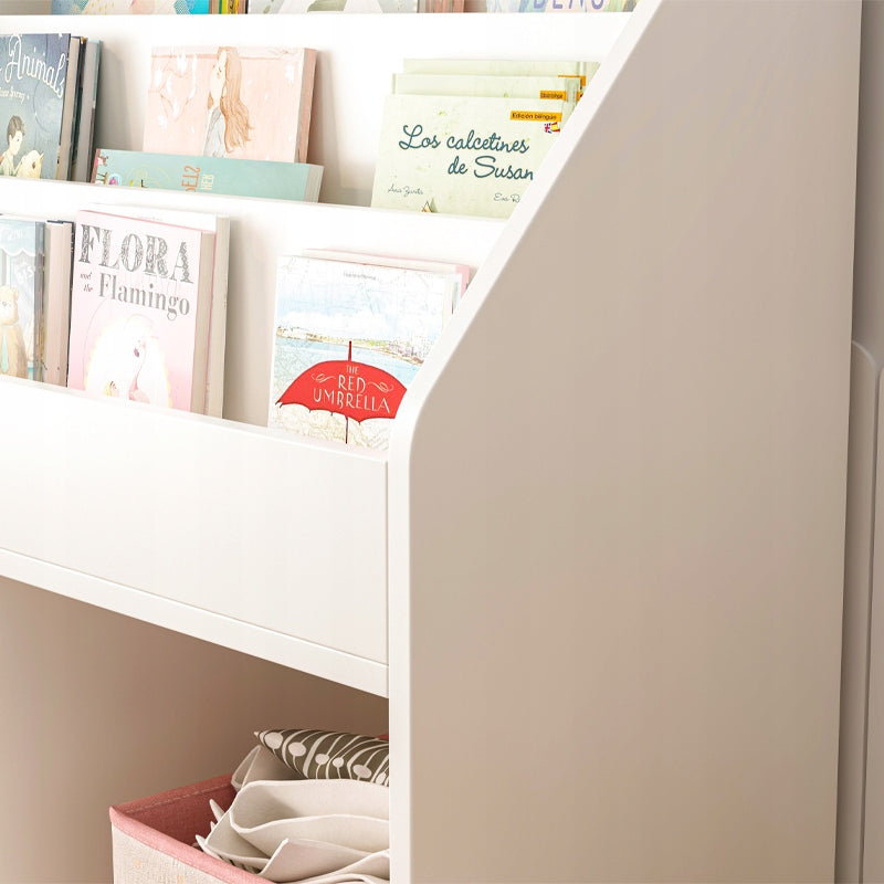 Raft pentru cărți și reviste pentru copii – Dulap pentru jucării tip bibliotecă, independent, 80 cm.