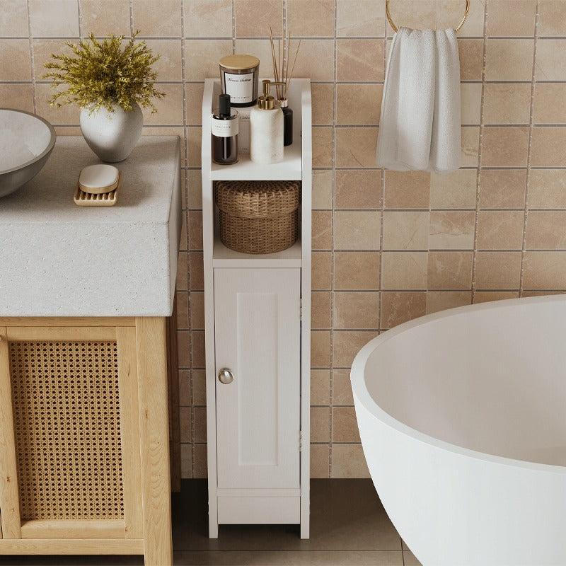 Dulap de baie – Alb – 80 cm – 4 Rafturi – Stil Loft/Modern