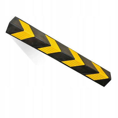 4 x Protecție pentru colțuri de parcare, reflector din cauciuc galben, 80 cm
