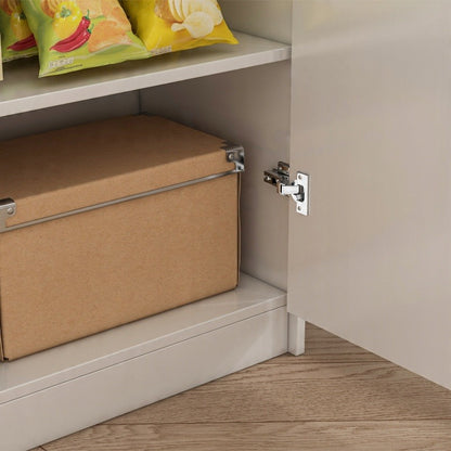 Birou loft 2 uși bibliotecă cu rafturi spațioase independent alb 108 cm