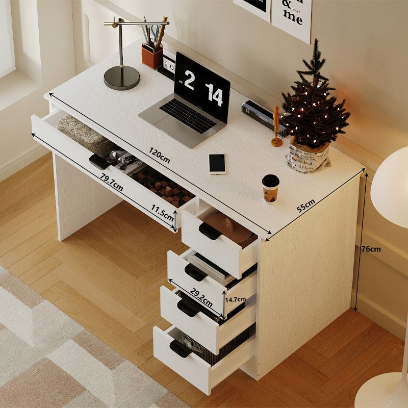 Birou de calculator pentru tineri cu masă loft modernă și sertare, 120 cm