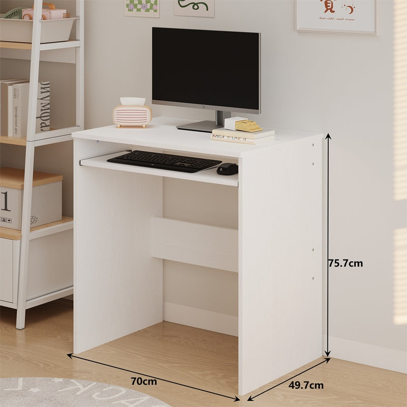 Birou pentru Calculator Alb 70 cm – Loft cu Poliță pentru Tastatură