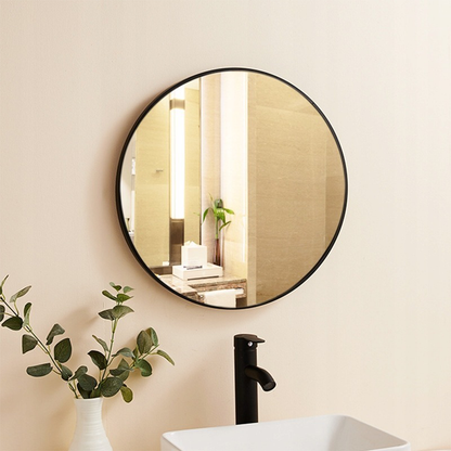 Oglindă rotundă - diametru 70 cm, ramă subțire, design modern
