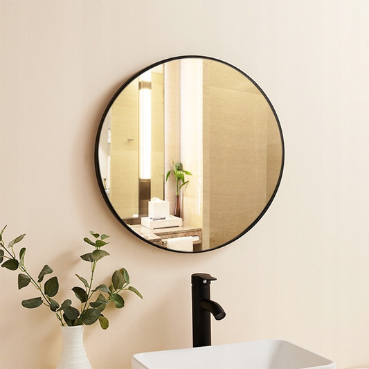 Oglindă rotundă - diametru 70 cm, ramă subțire, design modern