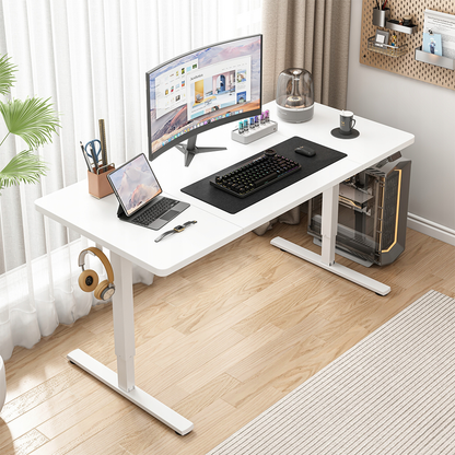 Birou cu înălțime reglabilă electric - 120x60x72 cm, pentru lucru ergonomic și jocuri