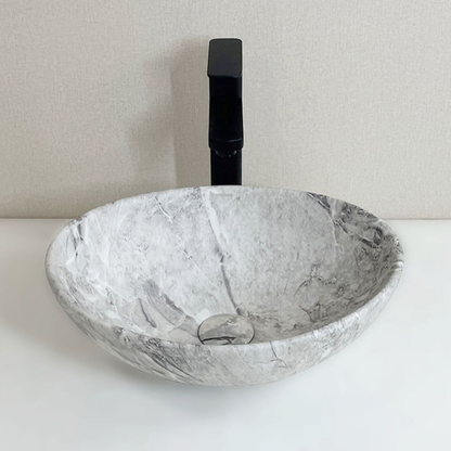 Lavoar ceramic cu suprafață cu efect de marmură - 42x34x15 cm, design modern și rezistență ridicată