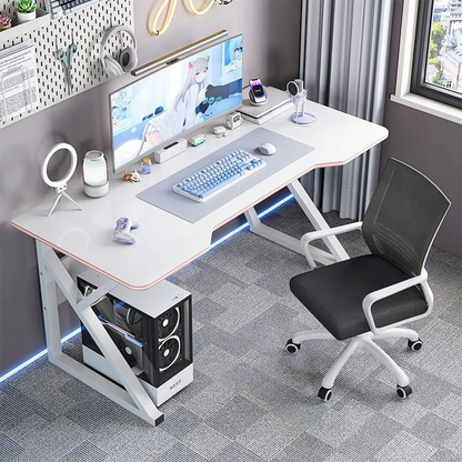 Birou de gaming alb 120x60x73 cm - Design ergonomic și stil modern pentru jucătorii exigenți