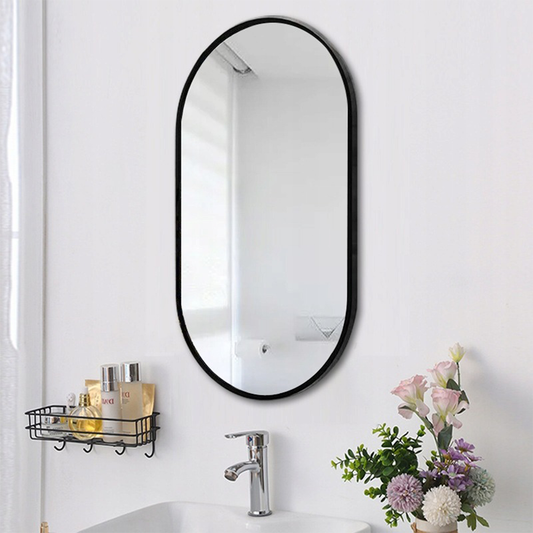 Oglindă decorativă 75x40 cm - instalare ușoară, design modern pentru baie, hol, dormitor
