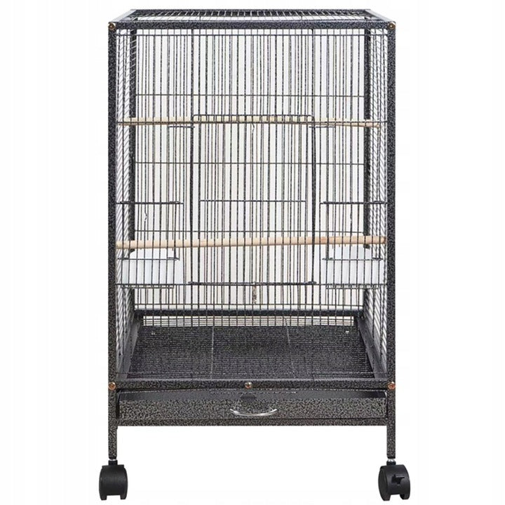 Cușcă metalică pentru păsări exotice, volieră pentru papagali și canari, 80 cm