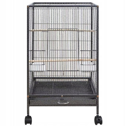 Cușcă metalică pentru păsări exotice, volieră pentru papagali și canari, 80 cm