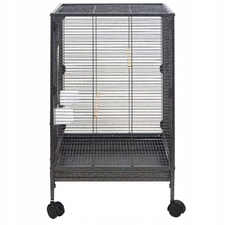 Cușcă metalică pentru păsări exotice, volieră pentru papagali și canari, 80 cm