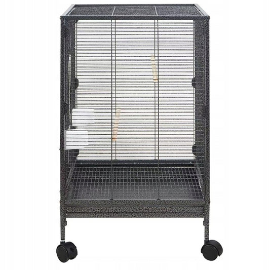 Cușcă metalică pentru păsări exotice, volieră pentru papagali și canari, 80 cm