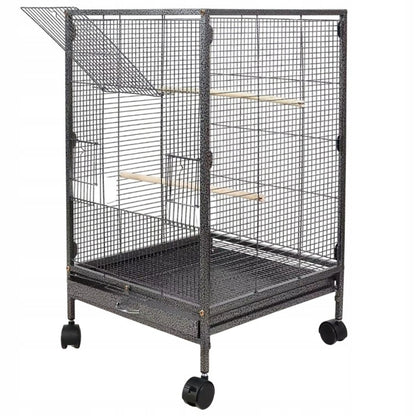 Cușcă metalică pentru păsări exotice, volieră pentru papagali și canari, 80 cm