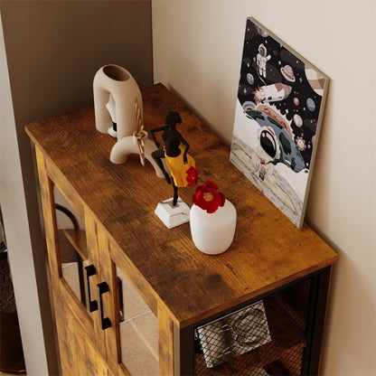 Comodă Rustic Loft Retro – Bufet Vintage pentru Living și Bucătărie