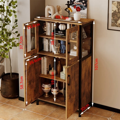 Comodă Rustic Loft Retro – Bufet Vintage pentru Living și Bucătărie