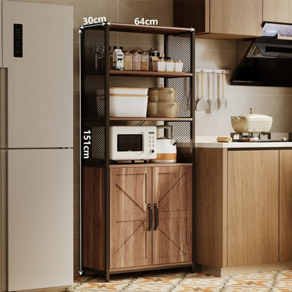 Bufet Loft Industrial 151 cm – Comodă Raft Maro Deschis