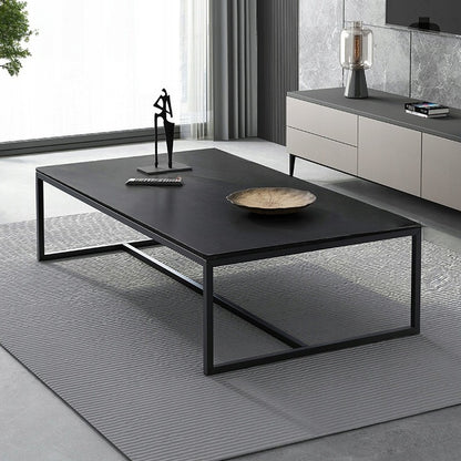 Masă de cafea modernă dreptunghiulară 120 cm negru industrial loft