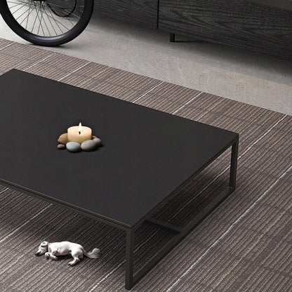 Masă de cafea modernă dreptunghiulară 120 cm negru industrial loft