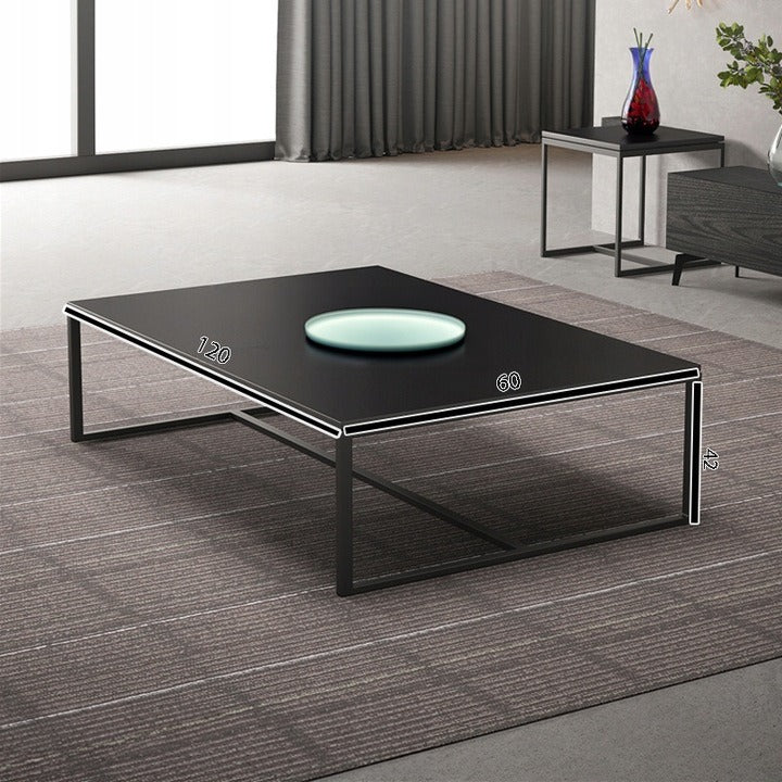 Masă de cafea modernă dreptunghiulară 120 cm negru industrial loft