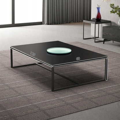 Masă de cafea modernă dreptunghiulară 120 cm negru industrial loft