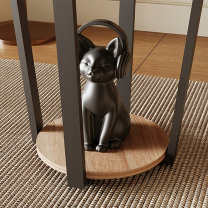 Măsuță de Cafea Loft Industrial 50 cm – Masă Maro Deschis pentru Living