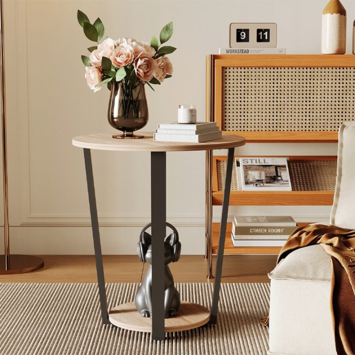 Măsuță de Cafea Loft Industrial 50 cm – Masă Maro Deschis pentru Living