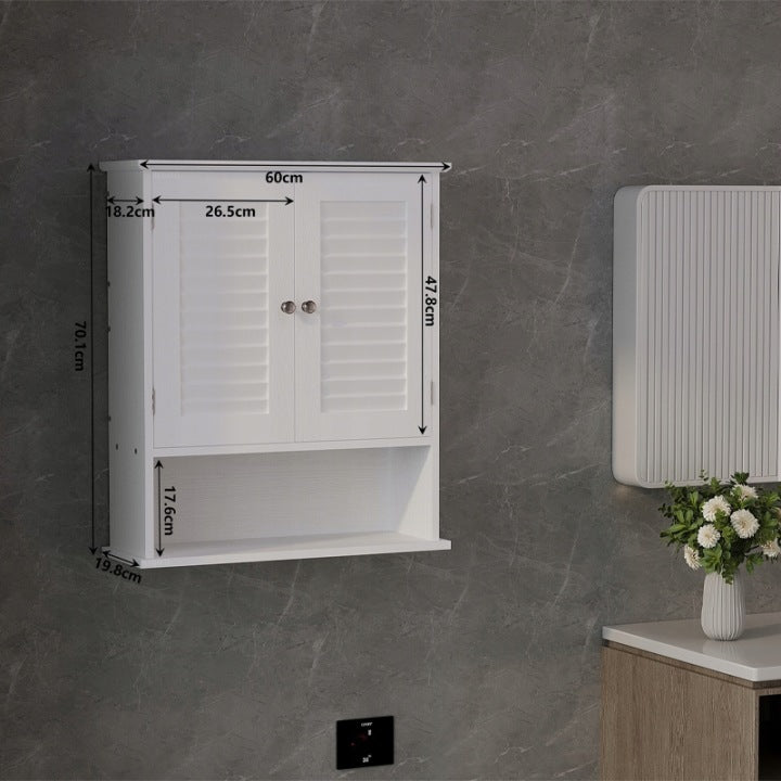 Dulap Suspendat pentru Baie Alb 70 cm – Coloană de Perete în Stil Loft