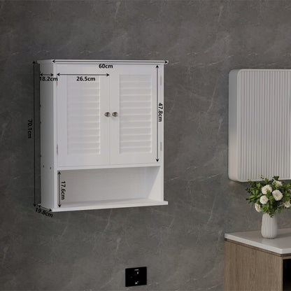Dulap Suspendat pentru Baie Alb 70 cm – Coloană de Perete în Stil Loft