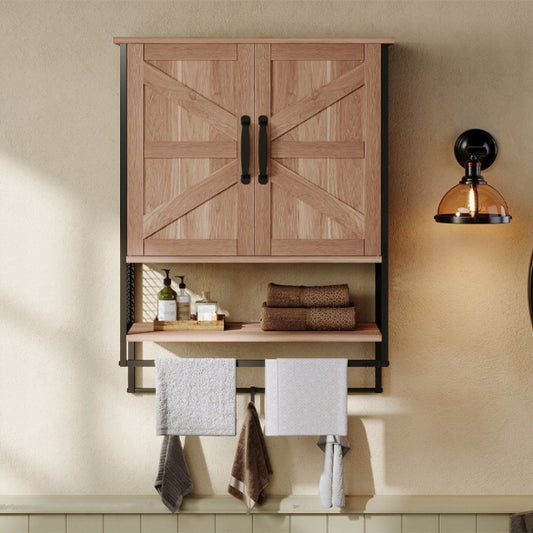 Dulap Suspendat pentru Baie Loft – Rustic cu Suport 66 cm