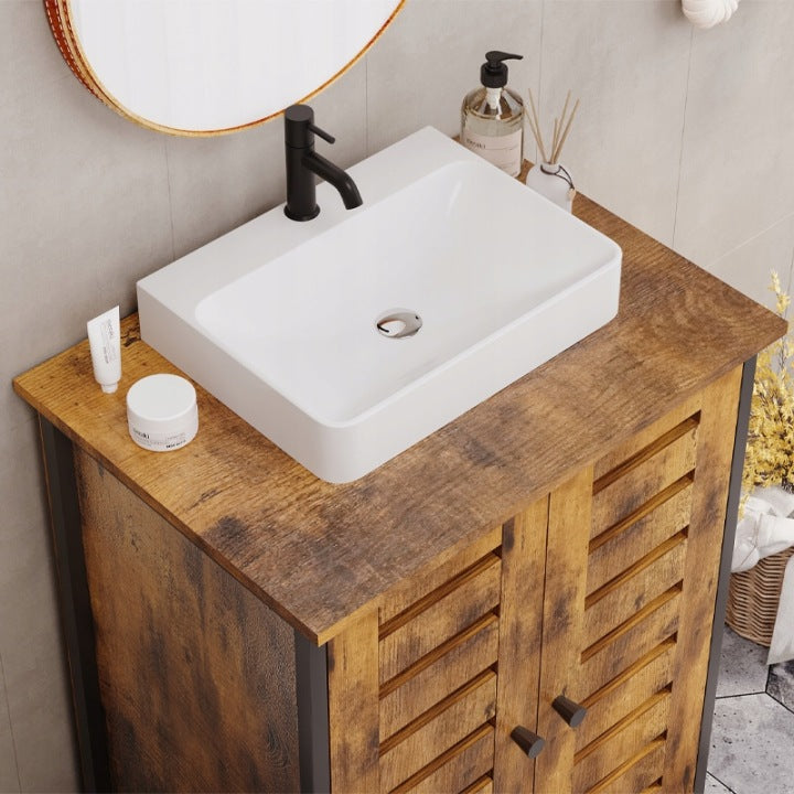 Dulap Loft Rustic pentru Chiuvetă – Maro, de Podea 62 cm