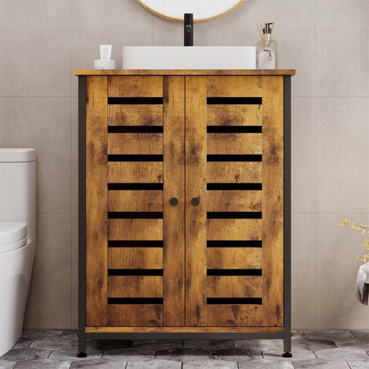 Dulap Loft Rustic pentru Chiuvetă – Maro, de Podea 62 cm