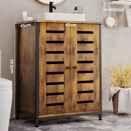 Dulap Loft Rustic pentru Chiuvetă – Maro, de Podea 62 cm