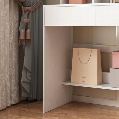 Masă de toaletă cosmetică cu oglindă LED 80 cm – toaletă modernă pentru machiaj și make-up în stil loft