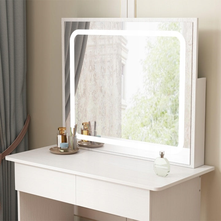 Masă de machiaj cu oglindă LED, stil modern și elegant, 90 cm