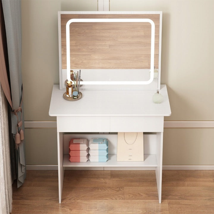 Masă de machiaj cu oglindă LED, stil modern și elegant, 90 cm