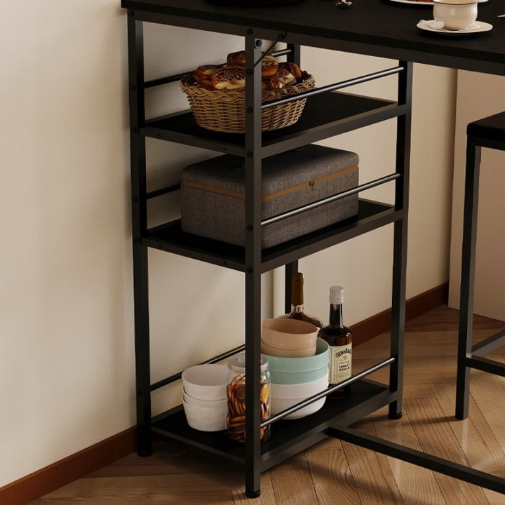 Set Bar Loft Negru – Masă + 2 Scaune pentru Bucătărie și Dining