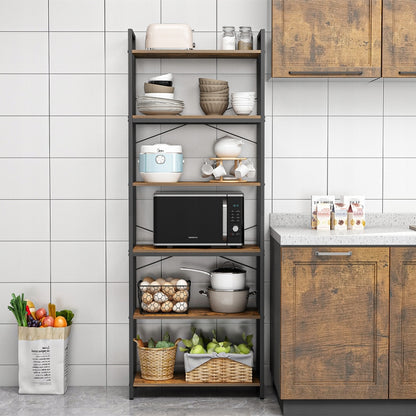 Bibliotecă în stil industrial - 66x30x186 cm, MDF și metal, design loft robust și elegant