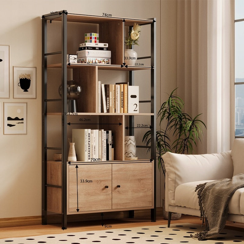 Bibliotecă universală modernă cu dulapuri încuiabile, spațioasă, în stil loft