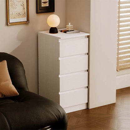 Comodă albă cu sertare, rafturi, stil loft modern, 90 cm