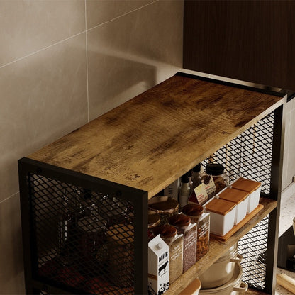 Bufet rustic industrial tip loft, dulap independent, raft, comodă cu sertare, 151 cm