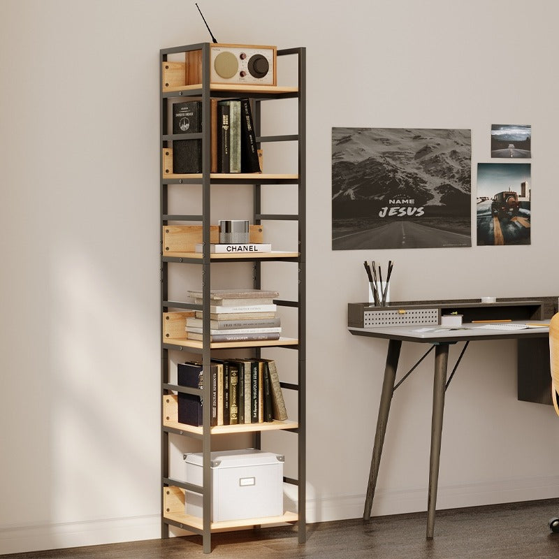 Bibliotecă înaltă cu dosare, dulap tip mansardă, metal, industrial, 175 cm