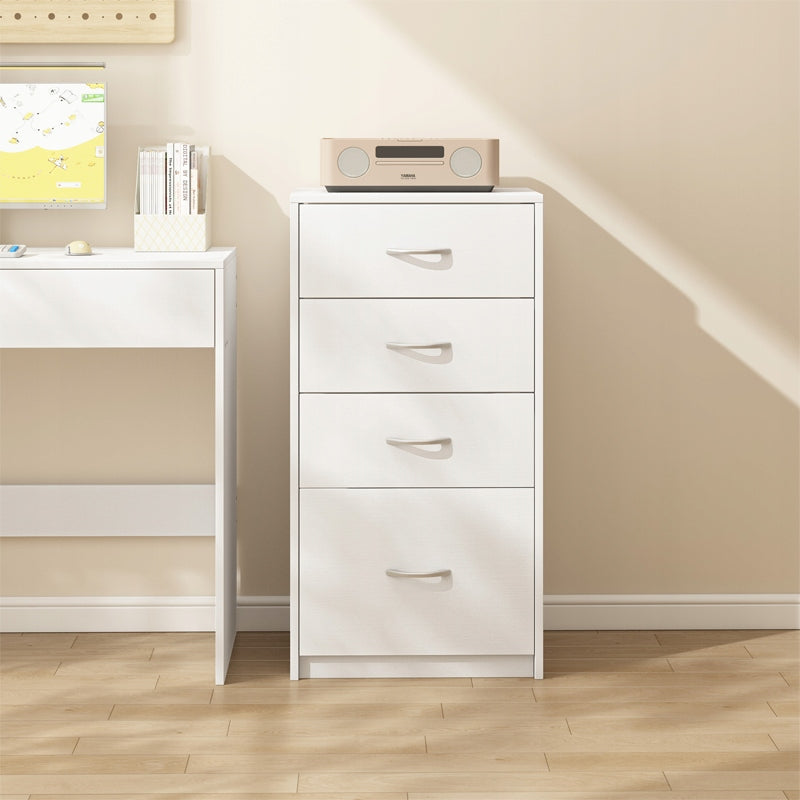 Raft modern cu 4 sertare stil loft comodă albă dulap mare de birou 85 cm