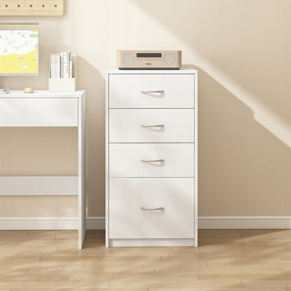 Raft modern cu 4 sertare stil loft comodă albă dulap mare de birou 85 cm